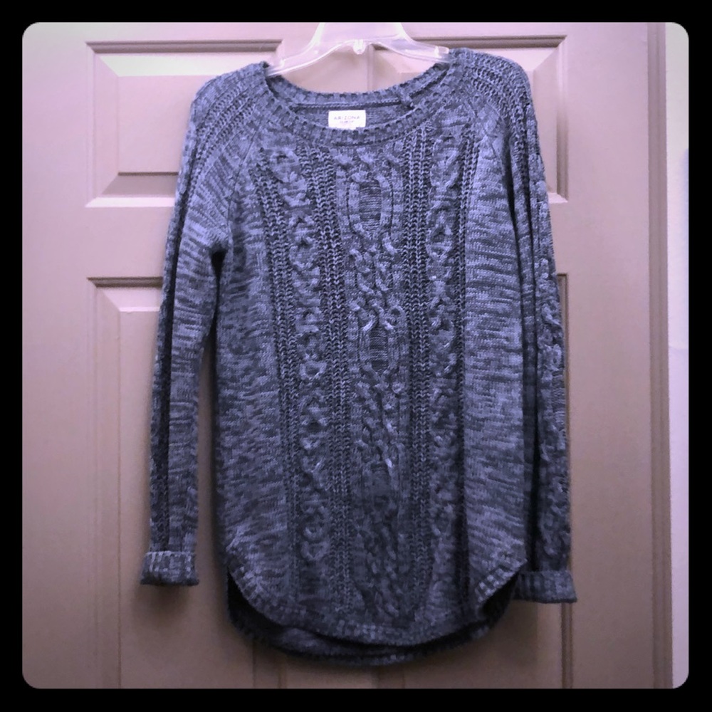 💟 Blue cable knit tunic sweater